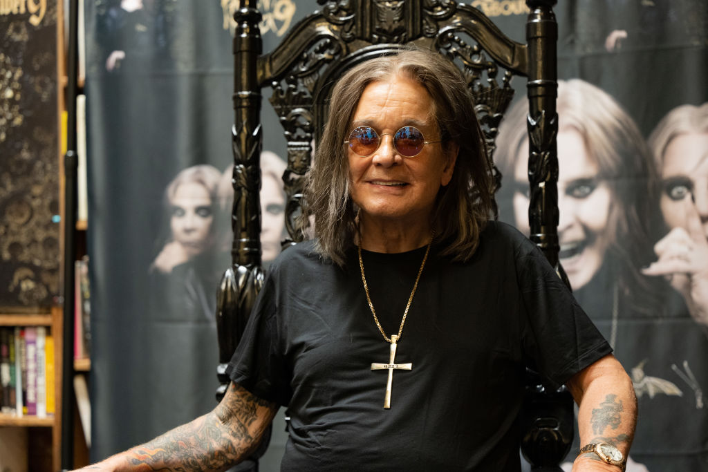 Musician Ozzy Osbourne signs copies of his album "Patient Number 9" at Fingerprints Music on September 10, 2022 in Long Beach, California. (Photo by Scott Dudelson/Getty Images)
